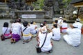 Local People praying at holy spring water temple Pura Tirtha Empul